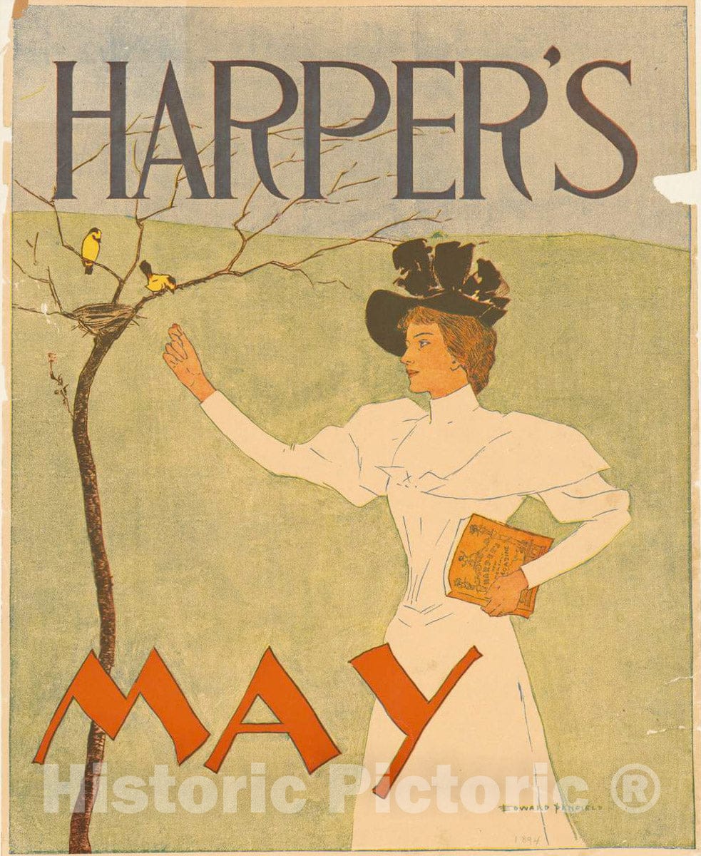 Vintage Poster -  Harper's [for] May 1, Historic Wall Art