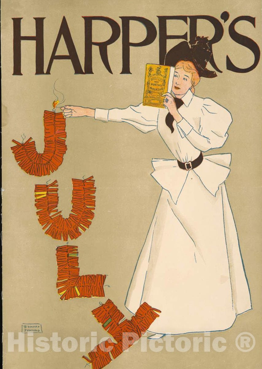 Vintage Poster -  Harper's [for] July 3, Historic Wall Art