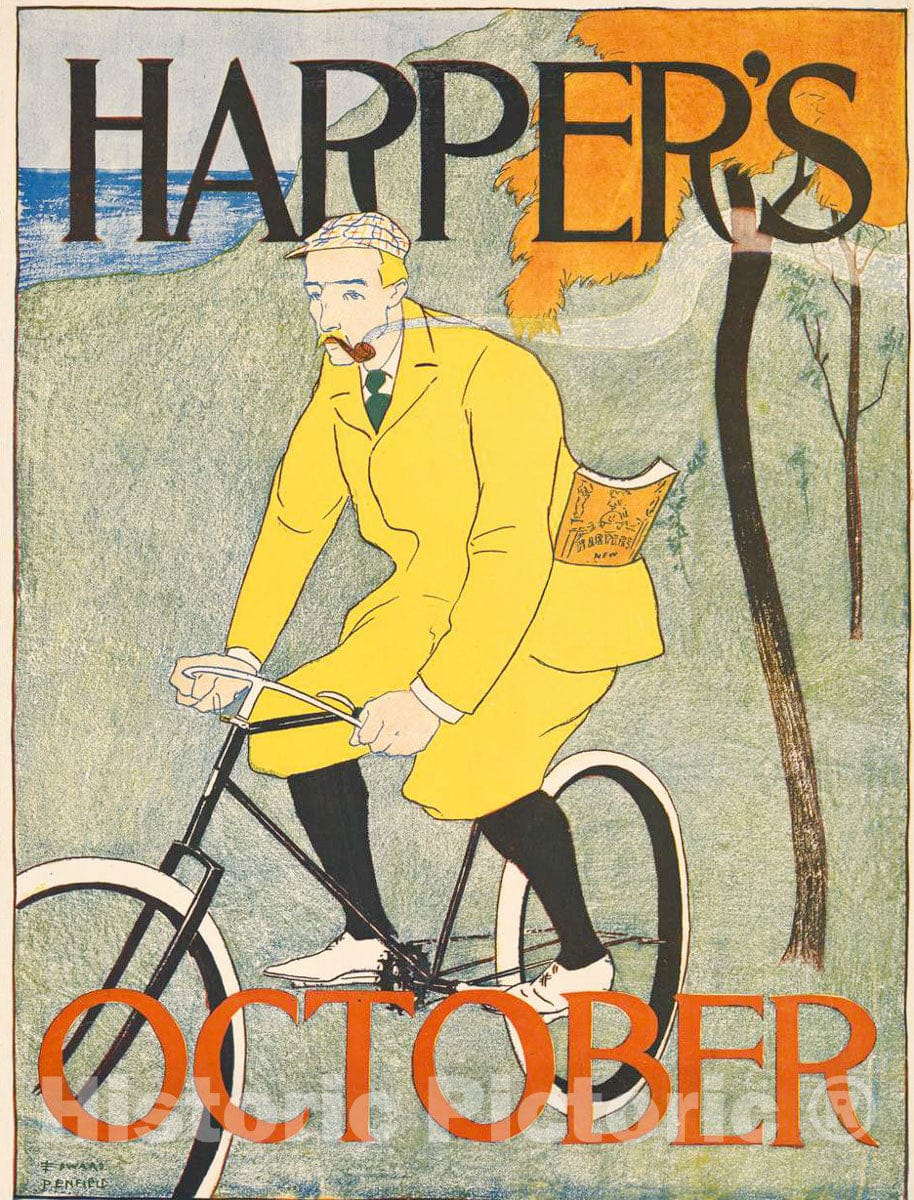 Vintage Poster -  Harper's [for] October 3, Historic Wall Art