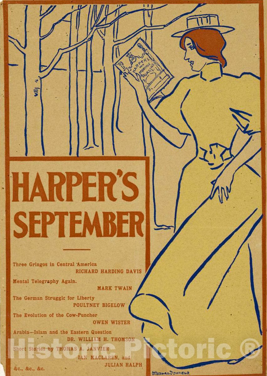 Vintage Poster -  Harper's [for] September. 2, Historic Wall Art