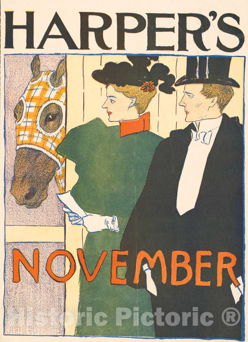 Vintage Poster -  Harper's [for] November., Historic Wall Art