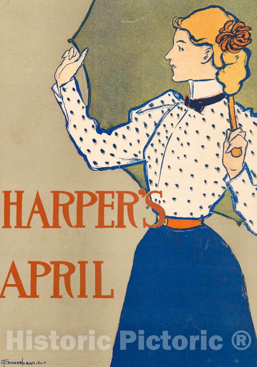 Vintage Poster - Harper's [for] April 2, Historic Wall Art