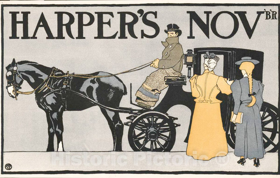 Vintage Poster -  Harper's [for] Nov'B'R, Historic Wall Art