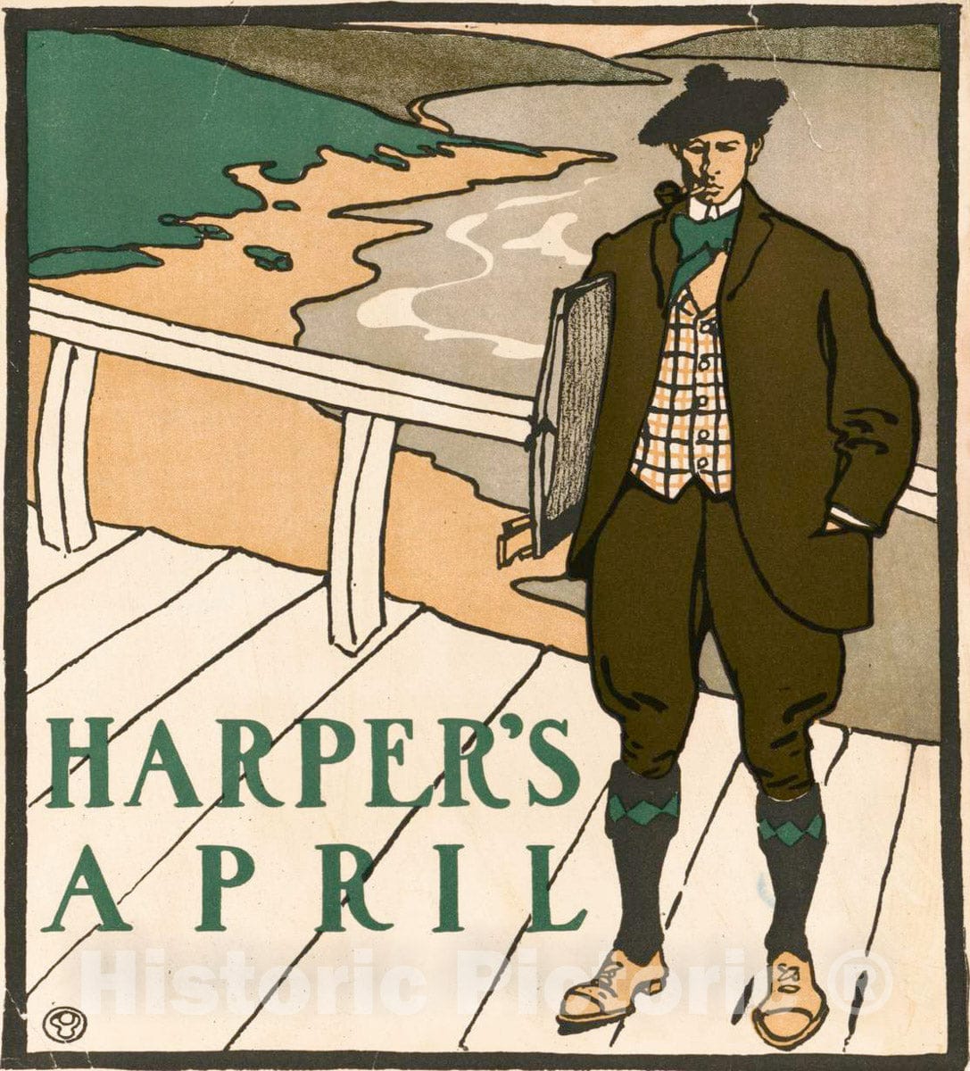 Vintage Poster -  Harper's [for] April 3, Historic Wall Art