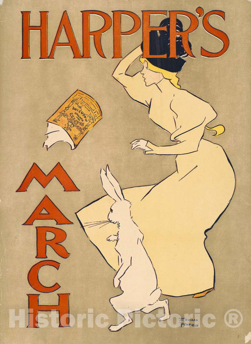 Vintage Poster -  Harper's [for] March 2, Historic Wall Art