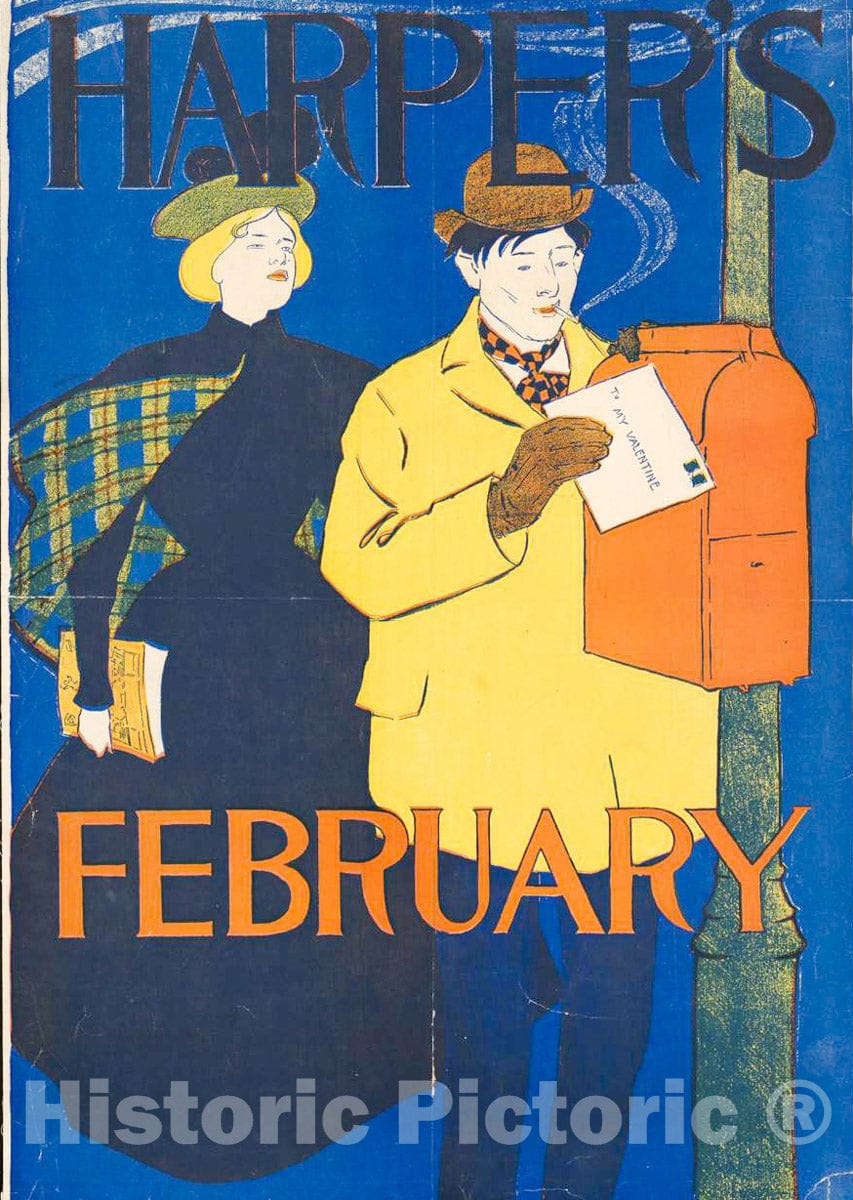 Vintage Poster -  Harper's [for] February 3, Historic Wall Art