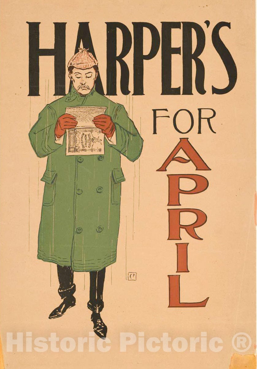 Vintage Poster - Harper's [for] April 4, Historic Wall Art