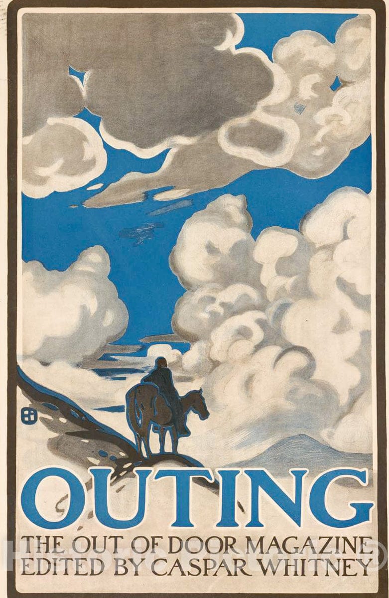 Vintage Poster -  Outing, The Out of Door Magazine, Edited by Caspar Whitney, Historic Wall Art