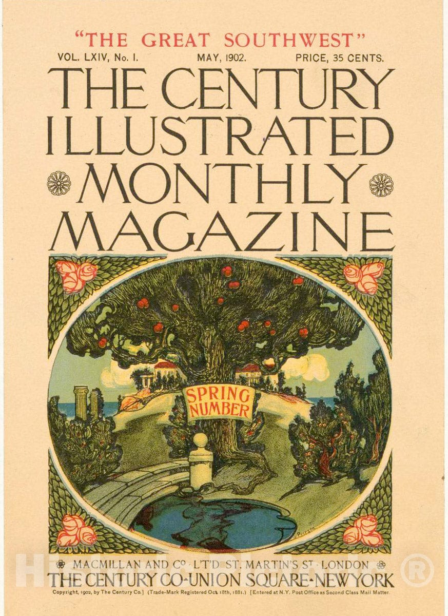 Vintage Poster -  The Century Illustrated Monthly Magazine. Spring Number, Historic Wall Art