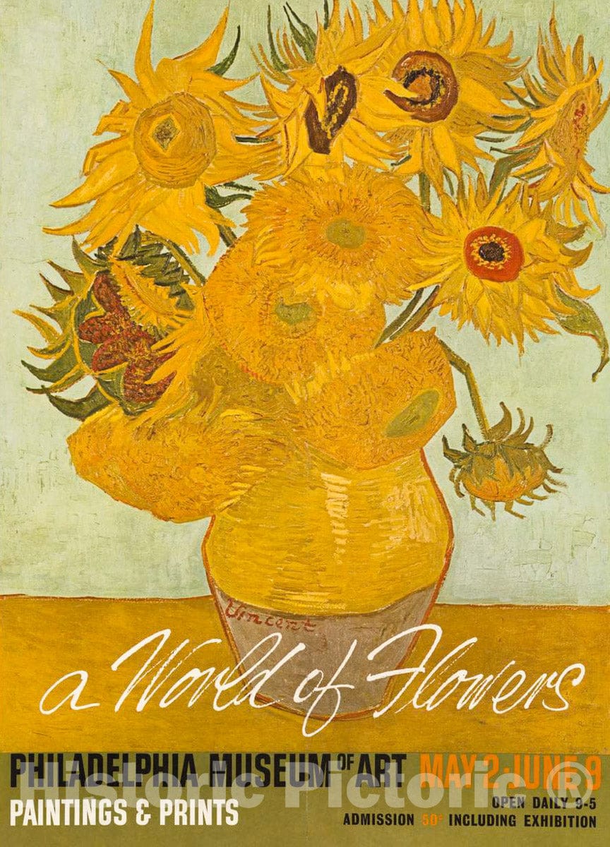 Vintage Poster -  A World of Flowers, Historic Wall Art