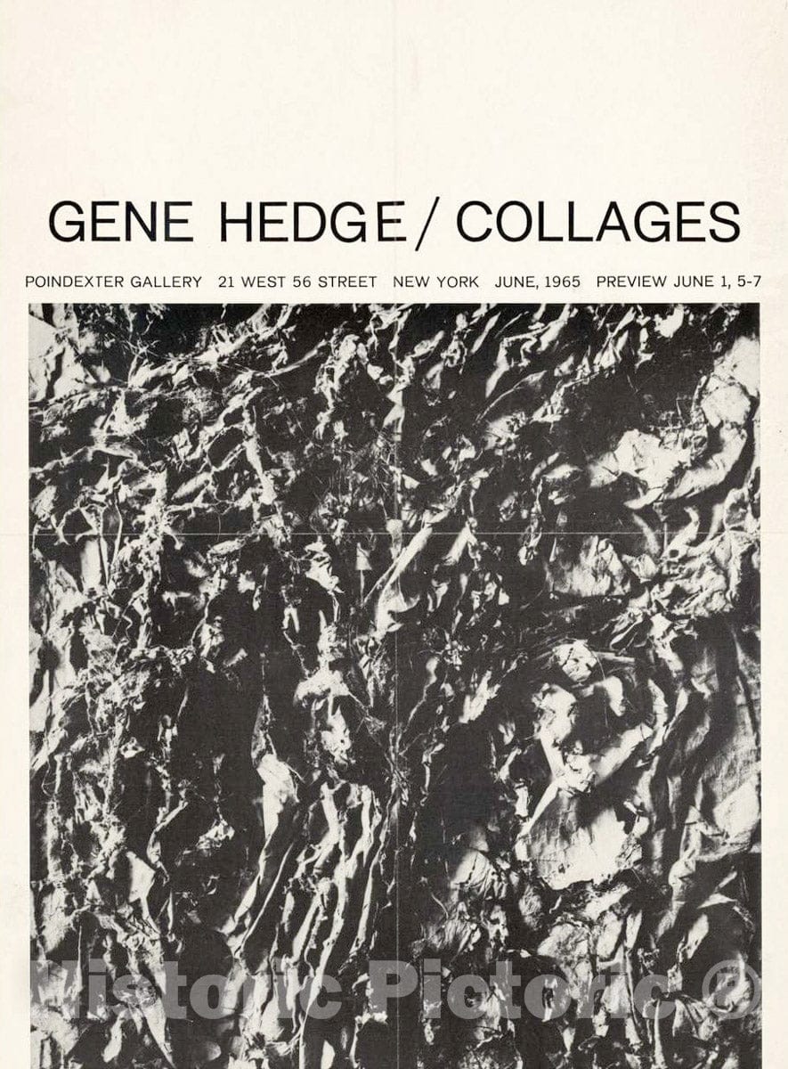 Vintage Poster -  Gene Hedge Collages, Historic Wall Art