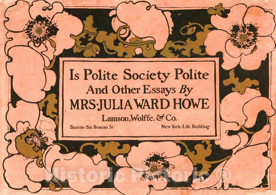 Vintage Poster -  is Polite Society Polite and Other Essays by Mrs. Julia Ward Howe, Historic Wall Art