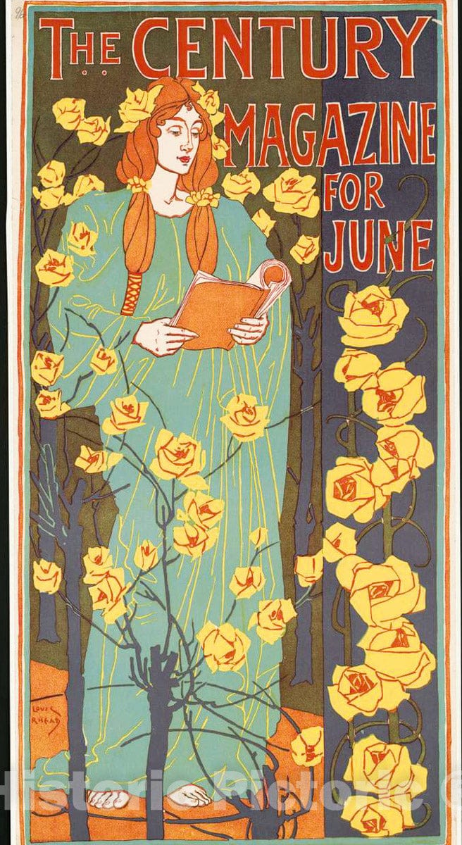 Vintage Poster -  The Century Magazine for June, Historic Wall Art