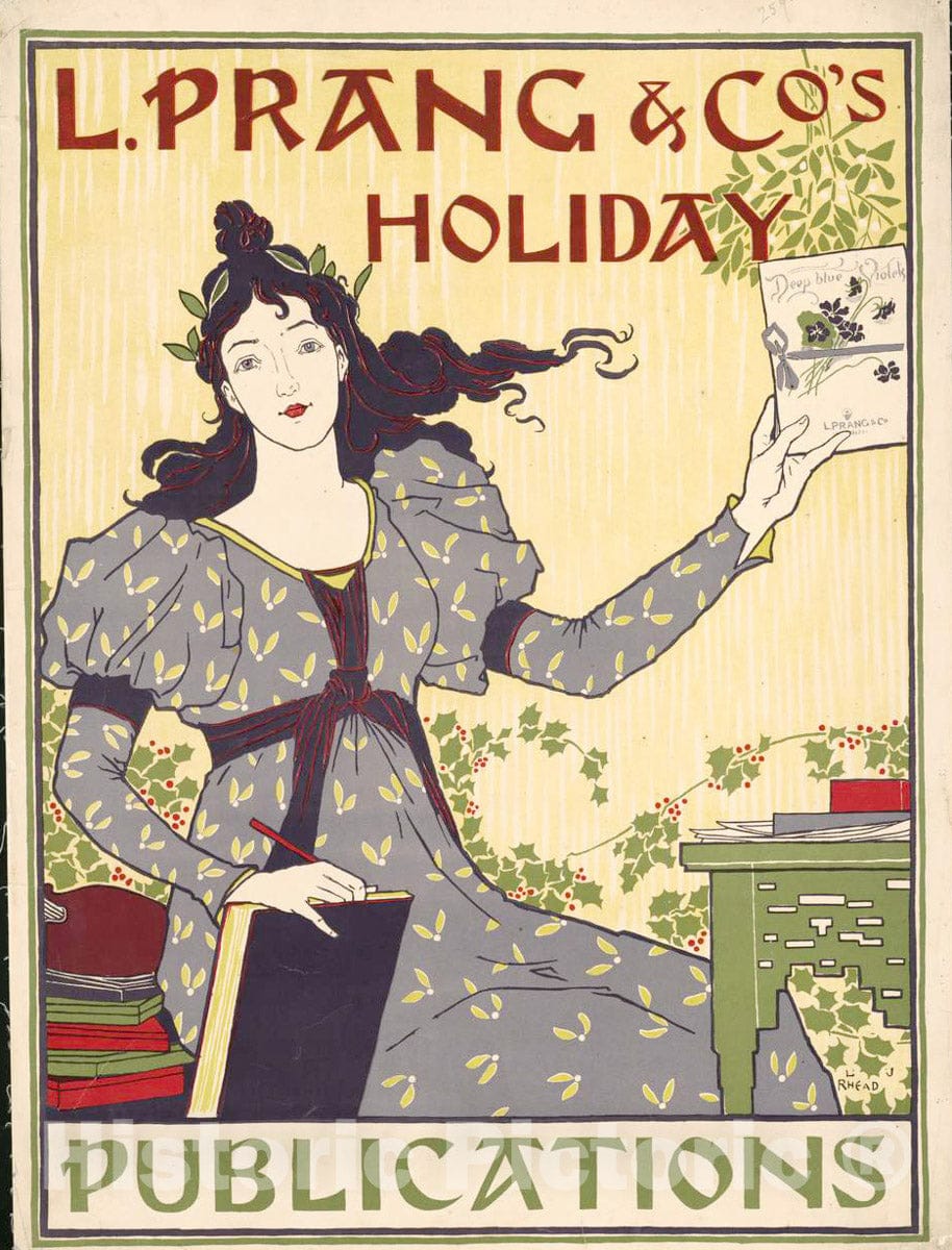 Vintage Poster -  L. Prang & Co.'s Holiday Publications, Historic Wall Art