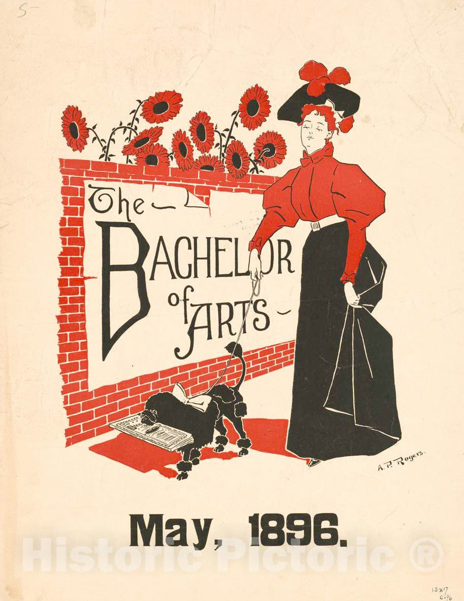 Vintage Poster - The Bachelor of Arts, May, 1896, Historic Wall Art