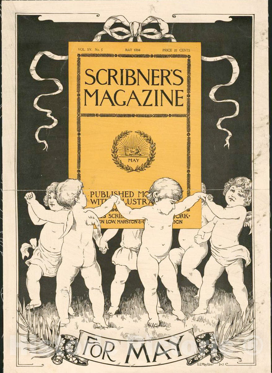 Vintage Poster -  Scribner's Magazine for May 1894, Historic Wall Art