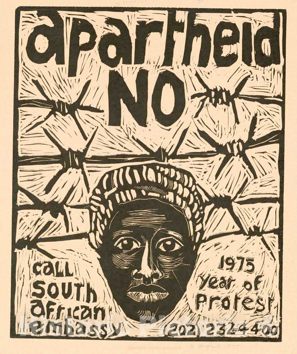 Vintage Poster - Apartheid, no, Historic Wall Art