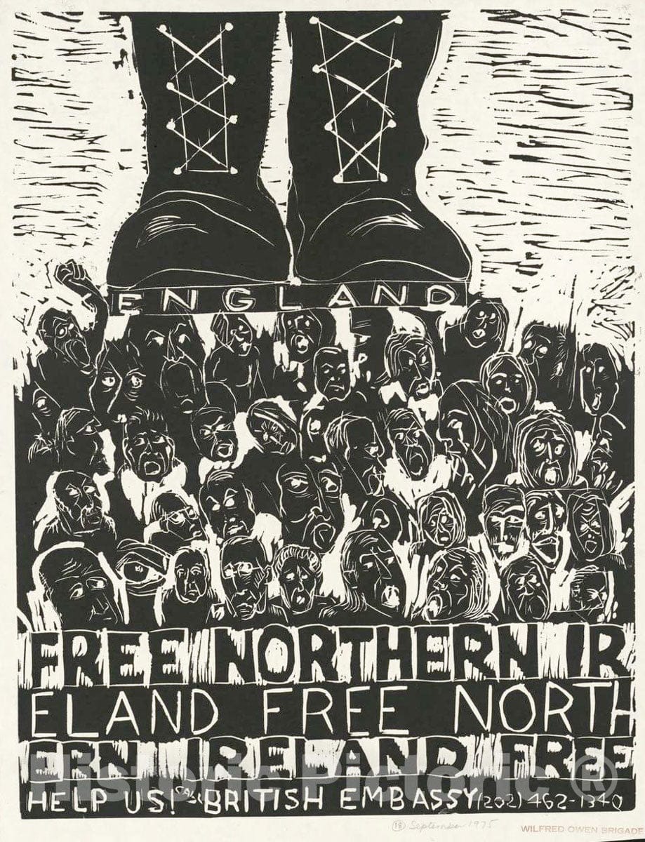 Vintage Poster -  Free Northern Ireland., Historic Wall Art