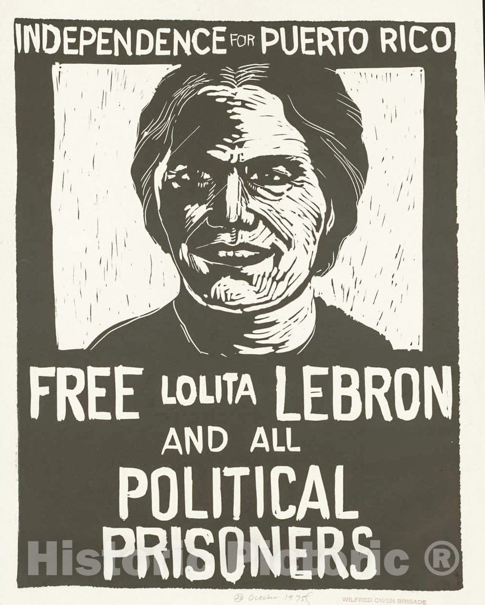 Vintage Poster -  Free Lolita Lebron and All Political Prisoners, Historic Wall Art