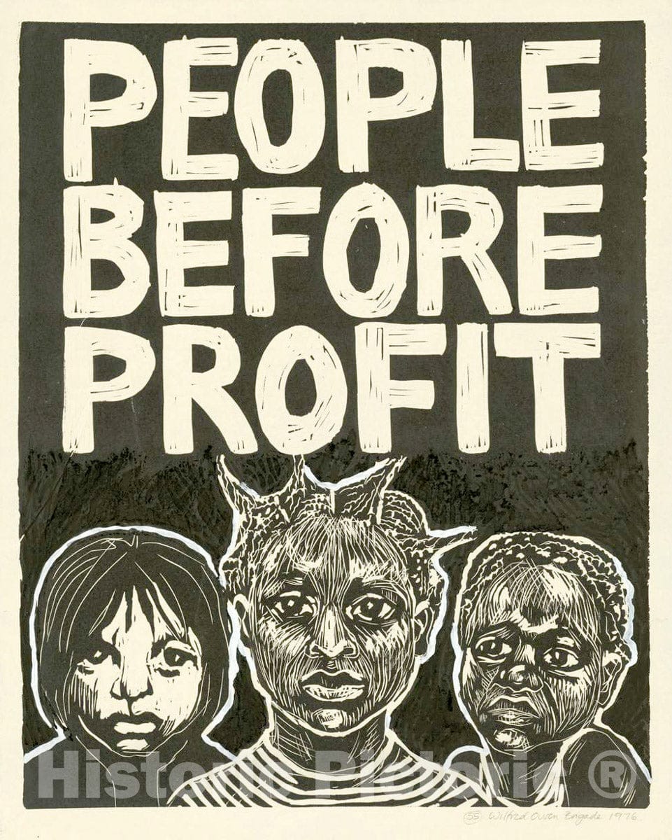 Vintage Poster -  People Before Profit, Historic Wall Art