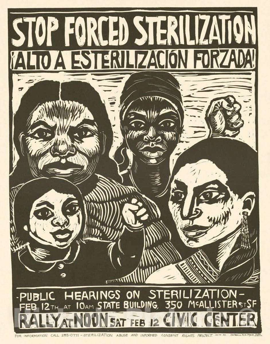 Vintage Poster -  Stop Forced Sterilization, Historic Wall Art