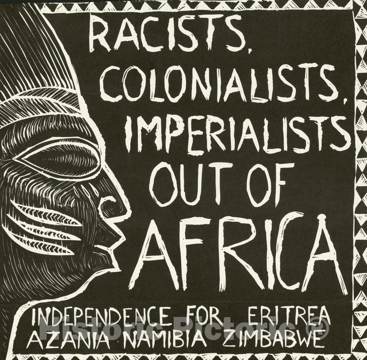 Vintage Poster -  Racists, colonists, imperialists, Out of Africa, Historic Wall Art