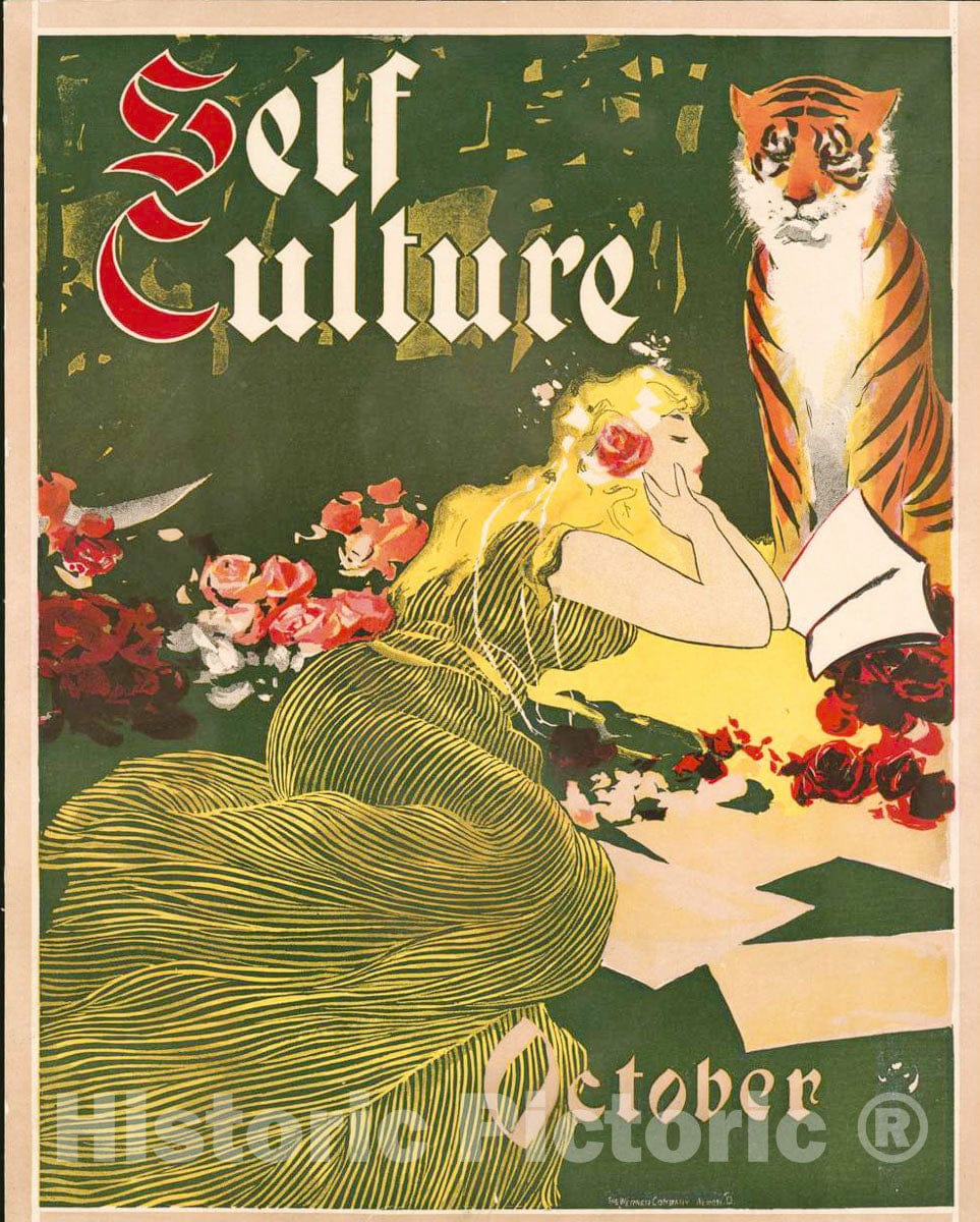 Vintage Poster -  Self Culture [for] October, Historic Wall Art