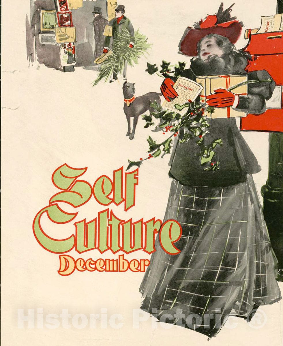 Vintage Poster -  Self Culture [for] December, Historic Wall Art