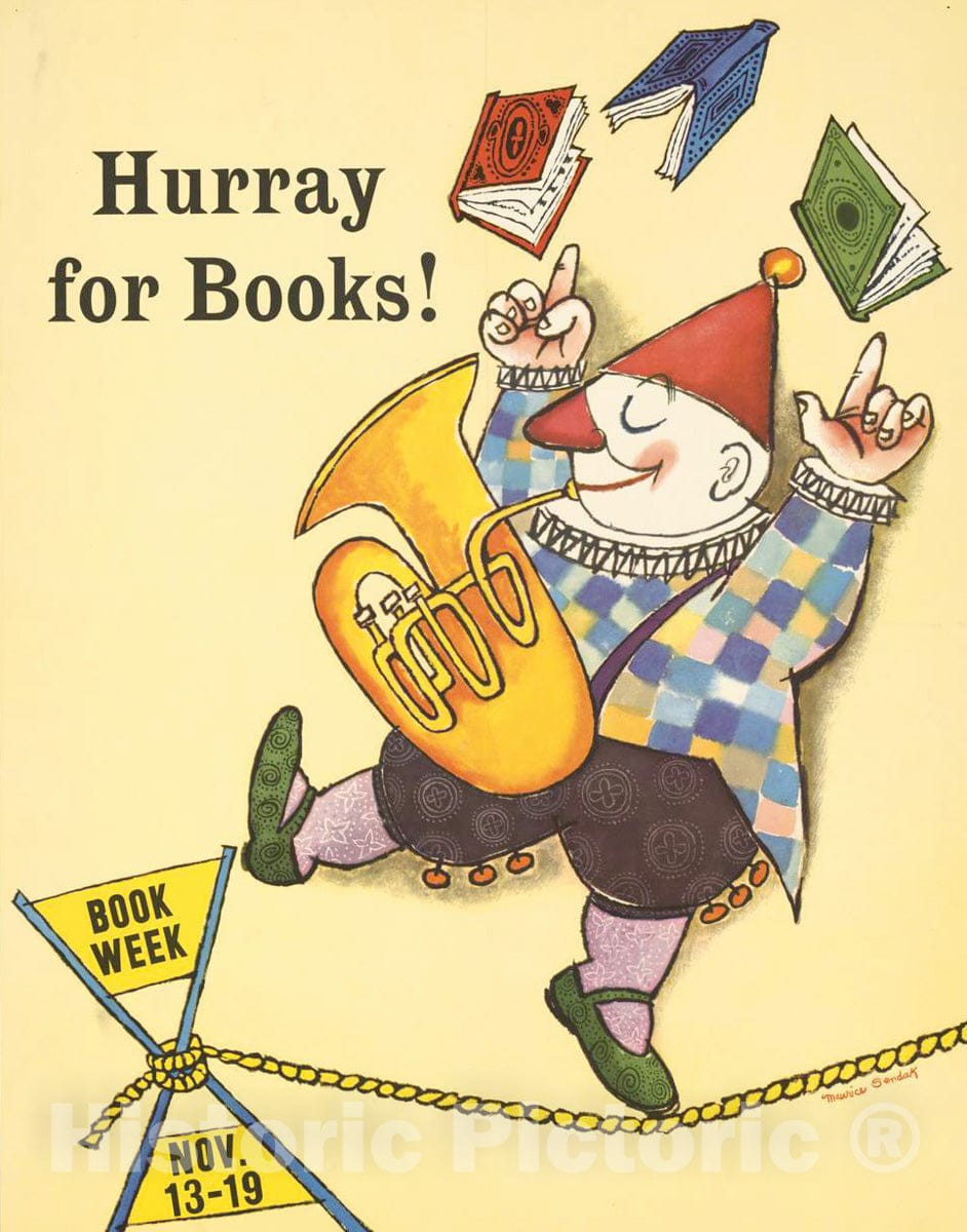 Vintage Poster -  Hurray for Books!, Historic Wall Art