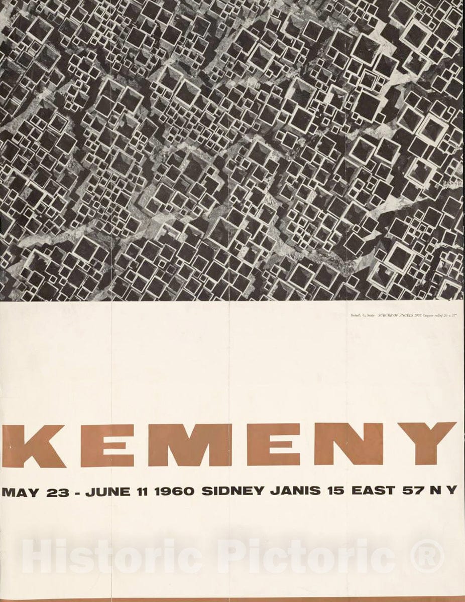 Vintage Poster -  Kemeny, May 23 -  June 11, 1960, Historic Wall Art