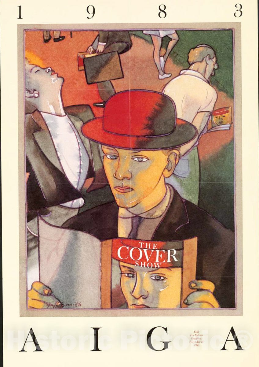 Vintage Poster -  The Cover Show -  1983 AIGA, Historic Wall Art