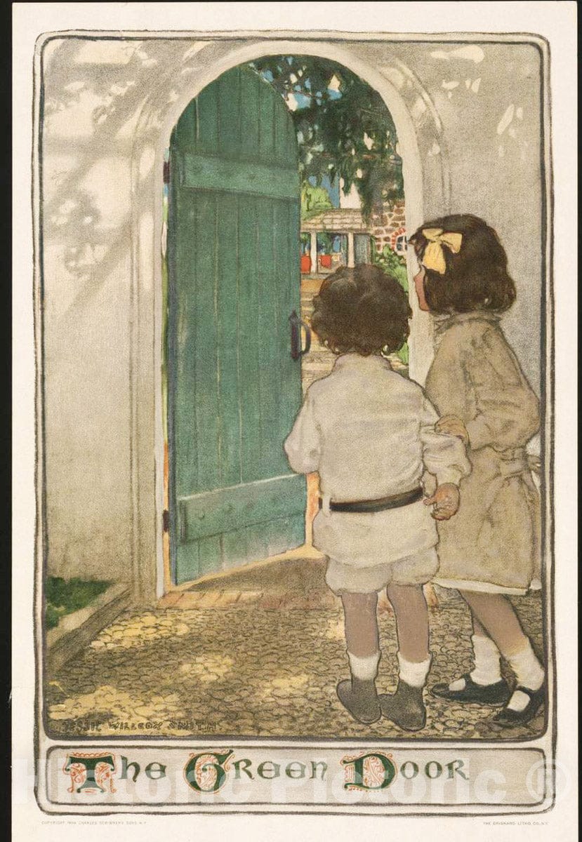 Vintage Poster -  The Green Door, Historic Wall Art