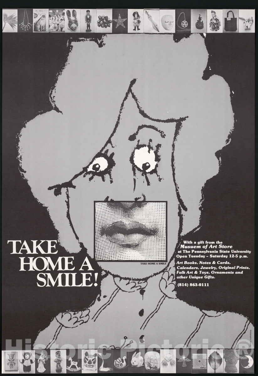 Vintage Poster -  Take Home a Smile, Historic Wall Art