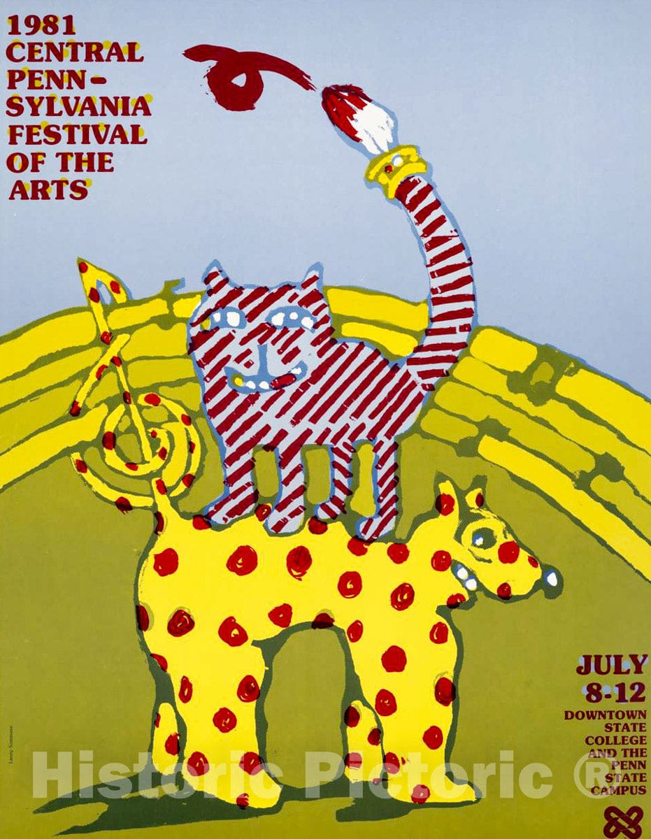 Vintage Poster -  1981 Central Pennsylvania Festival of The Arts, Historic Wall Art