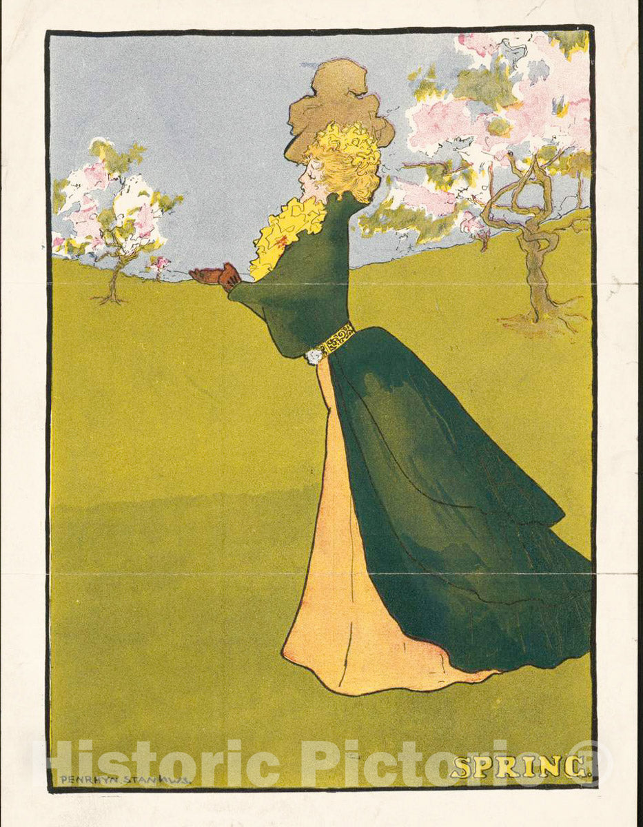 Vintage Poster -  Spring, Historic Wall Art