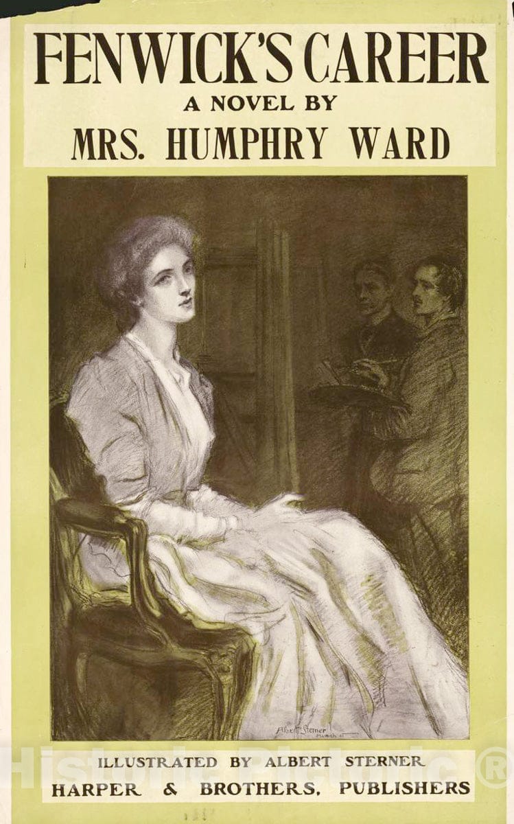 Vintage Poster -  Fenwick's Career a Novel -  by Mrs. Humphry Ward., Historic Wall Art