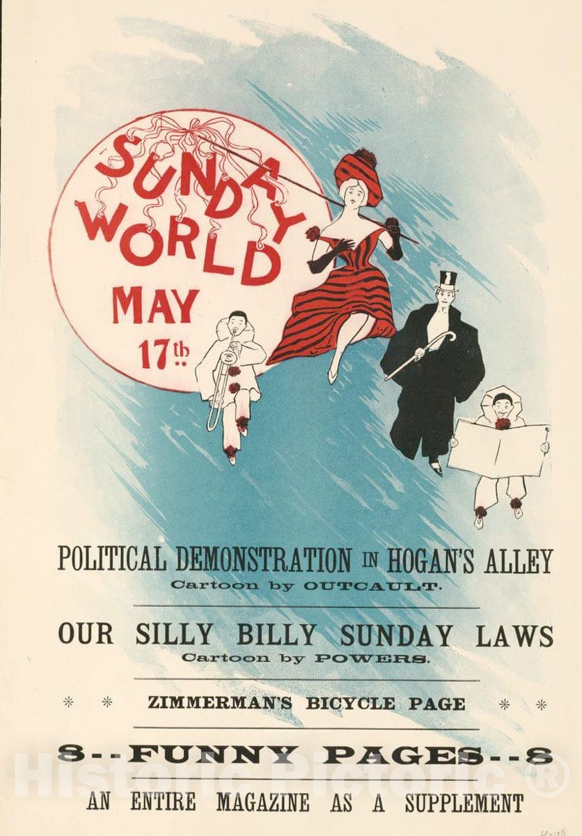 Vintage Poster -  Sunday World May 17th., Historic Wall Art