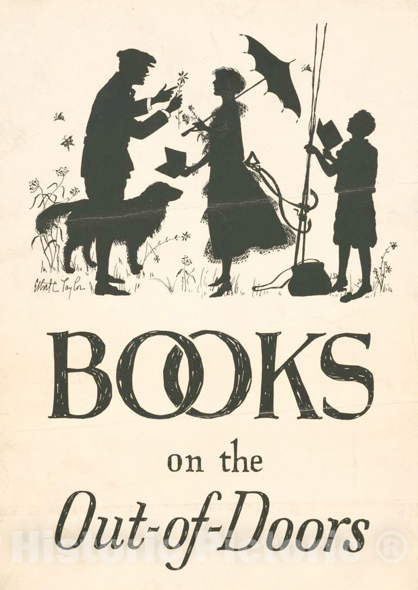 Vintage Poster -  Books on The Out - of - Doors, Historic Wall Art