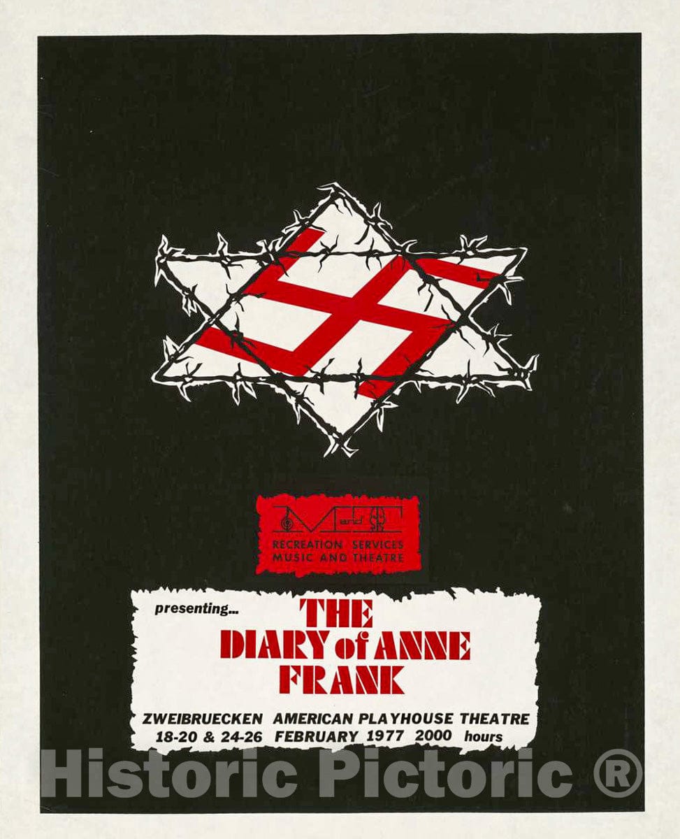 Vintage Poster -  The Diary of Anne Frank, Historic Wall Art