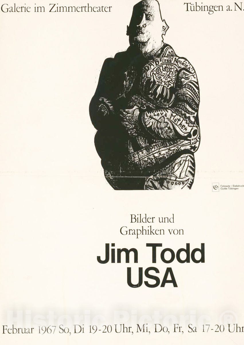 Vintage Poster -  Bilder und Graphiken von Jim Todd, U.S.A., Historic Wall Art