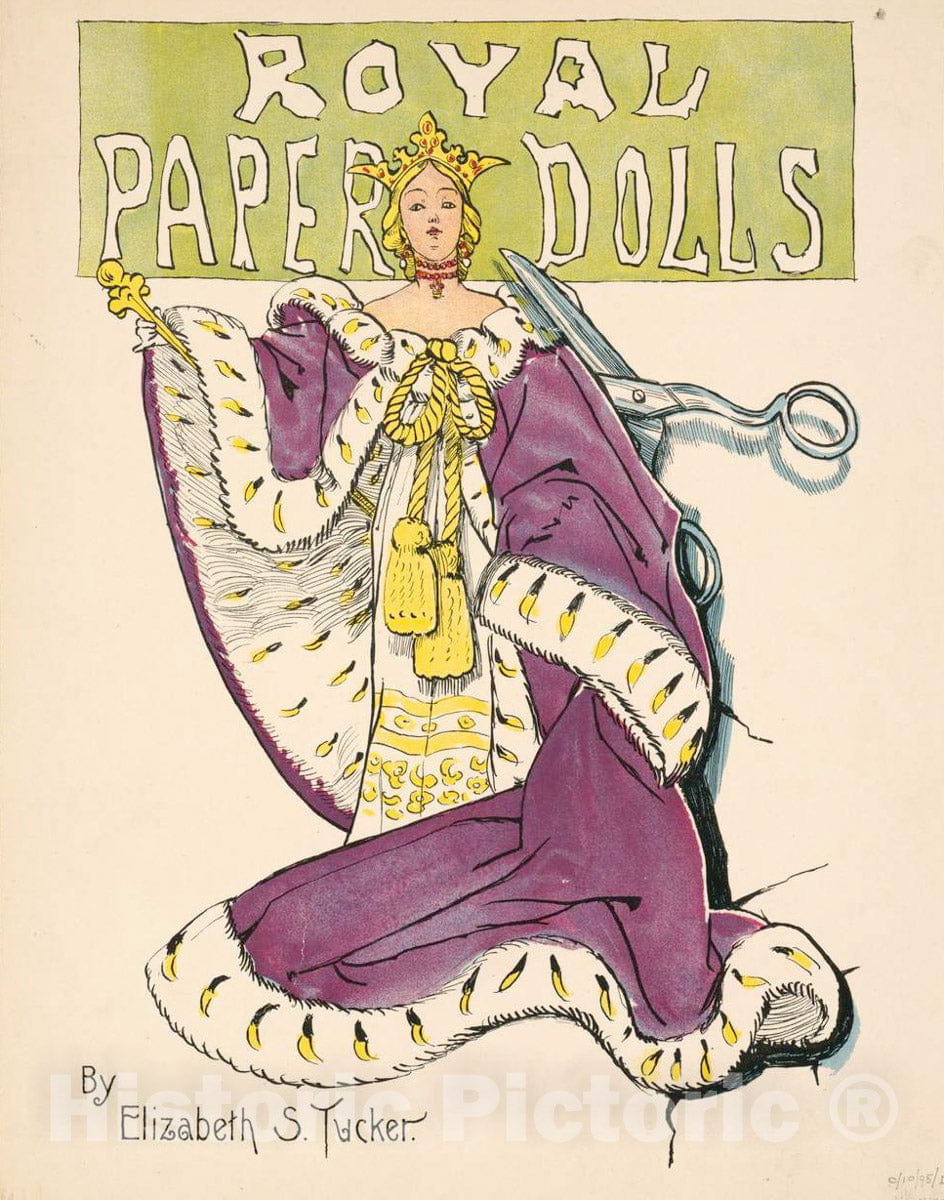 Vintage Poster -  Royal Paper Dolls, Historic Wall Art