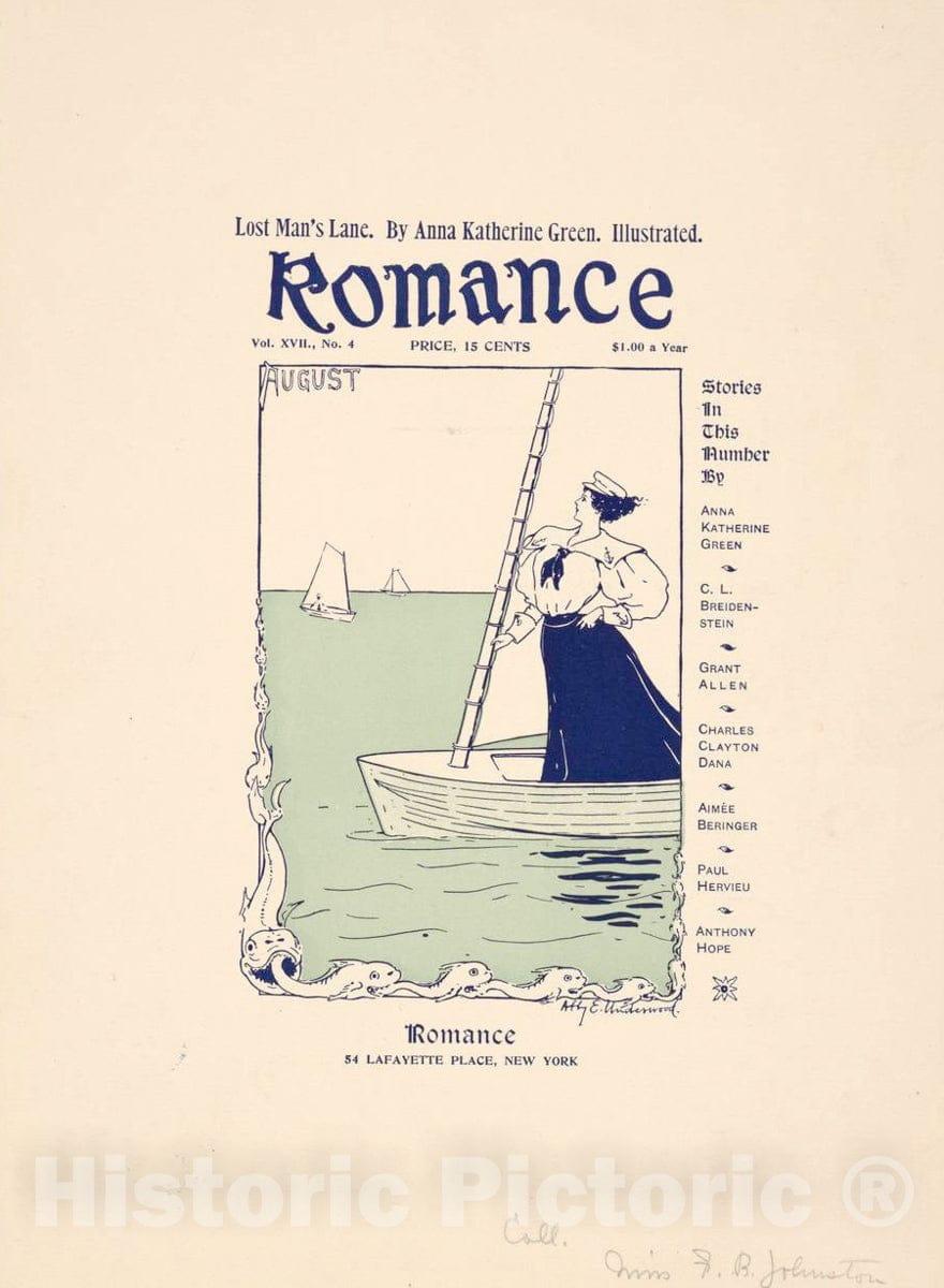 Vintage Poster -  Romance [for] August, Historic Wall Art