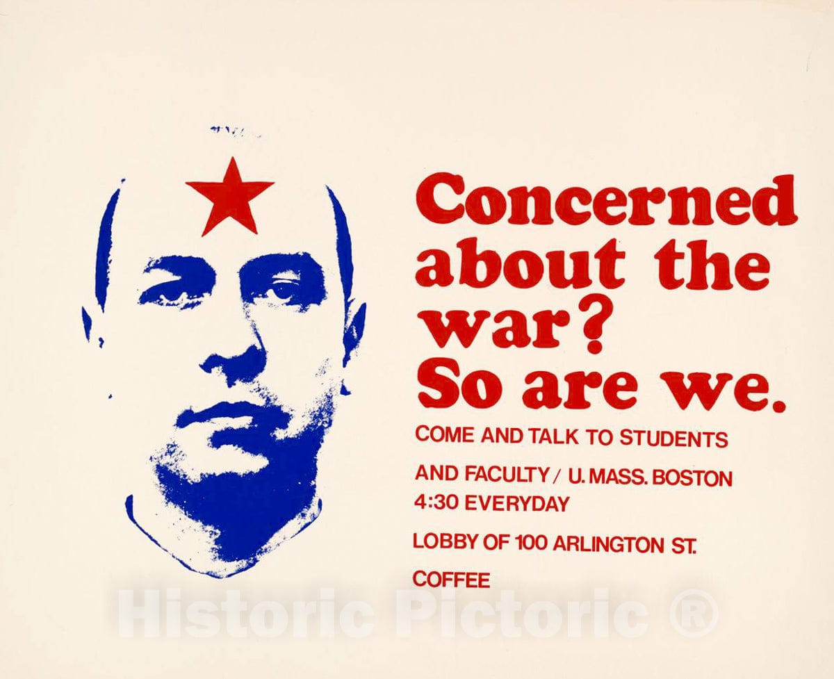 Vintage Poster - Concerned About The war? So are we, Historic Wall Art