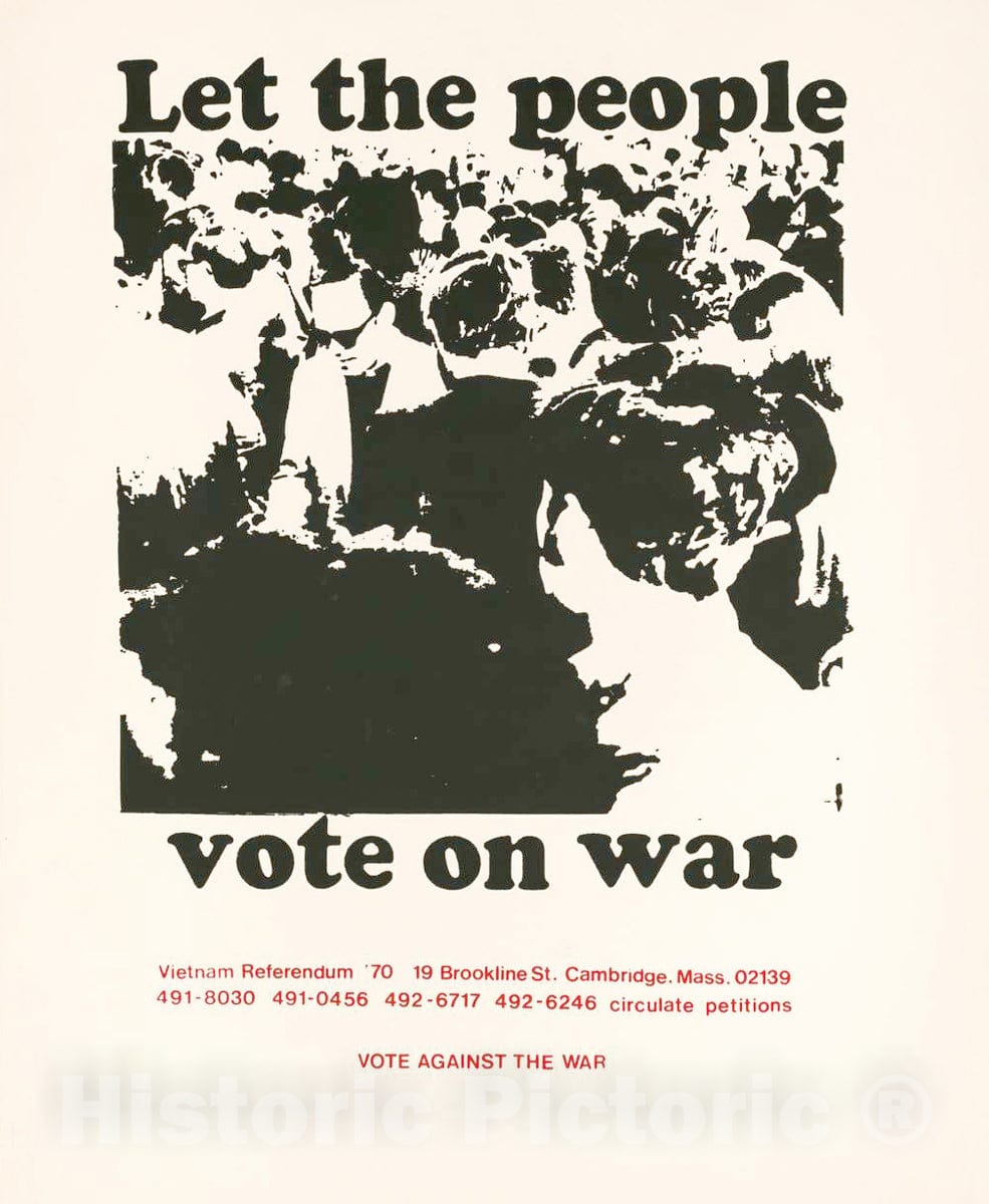 Vintage Poster -  Let The People Vote on war, Historic Wall Art