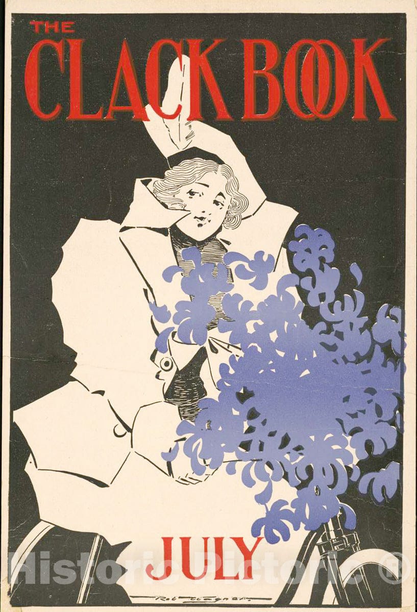 Vintage Poster -  The Clack Book -  July, Historic Wall Art