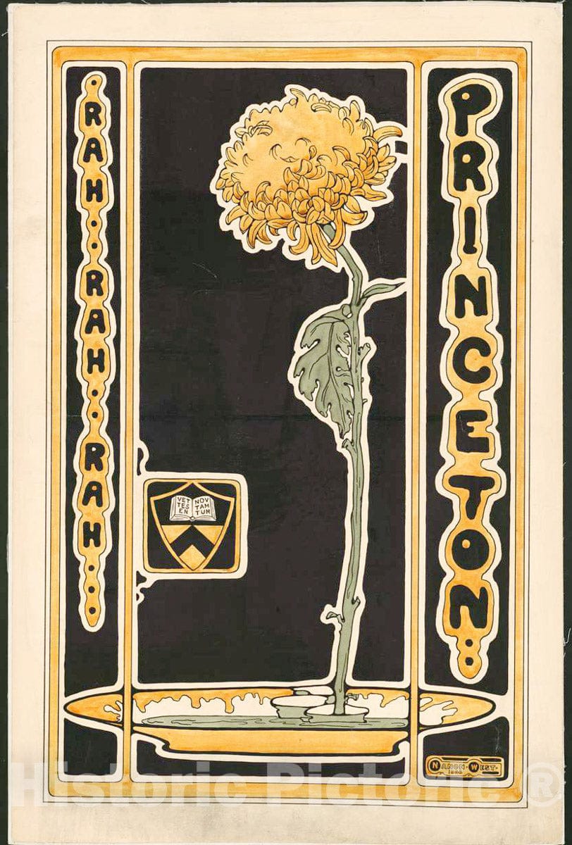 Vintage Poster -  Princeton, rah, rah, rah, Historic Wall Art