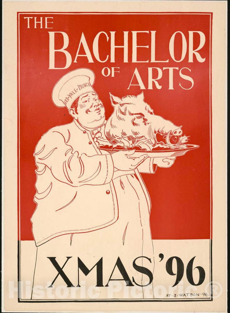 Vintage Poster -  The Bachelor of Arts [for] Xmas '96, Historic Wall Art