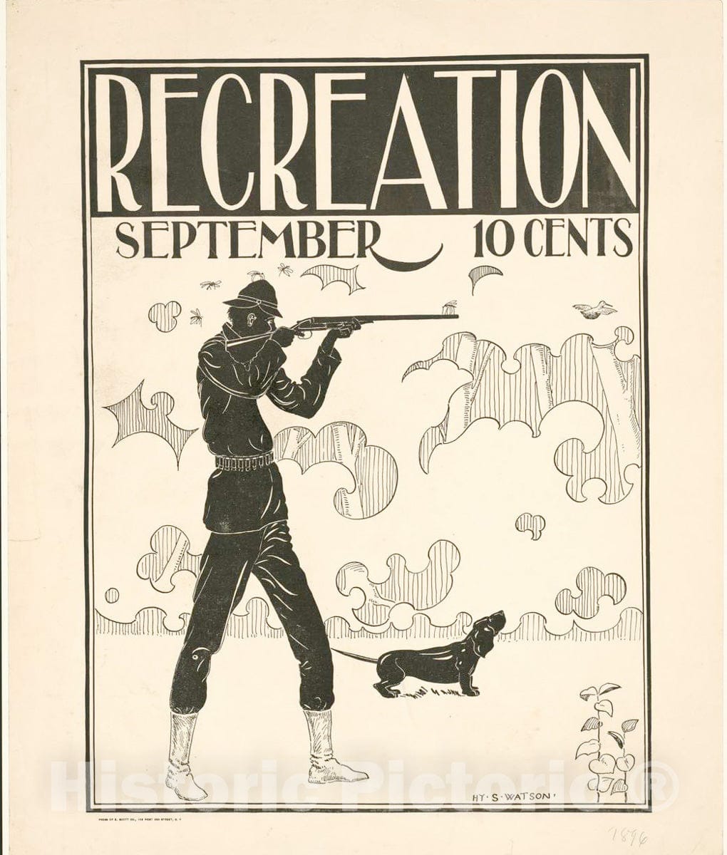 Vintage Poster -  Recreation [for] September, Historic Wall Art