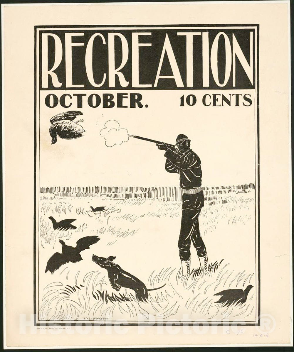 Vintage Poster -  Recreation [for] October, Historic Wall Art