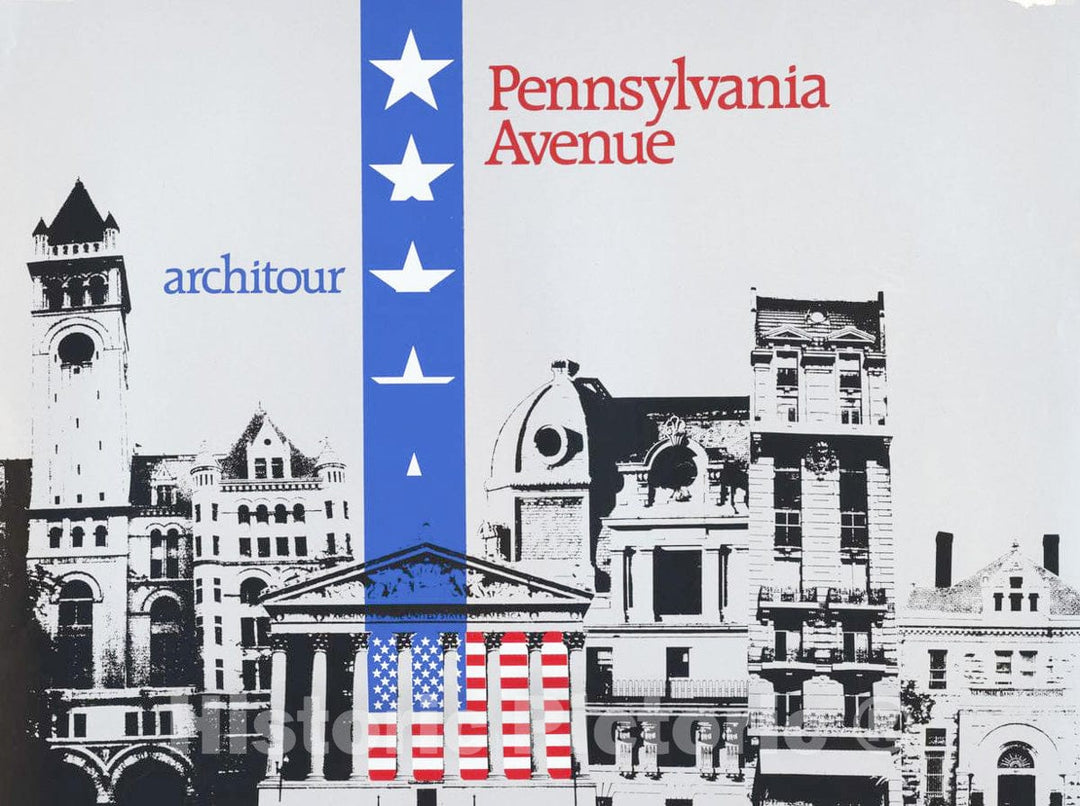 Vintage Poster -  Pennsylvania Avenue, architour, Historic Wall Art